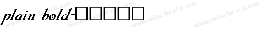 plain bold字体转换